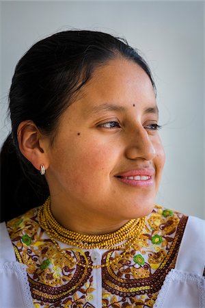 ecuador - Close-up portrait of Ecuadorian woman at Hacienda Zuleta, Ecuador Stock Photo - Rights-Managed, Code: 700-07279111