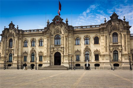 Government Palace of Peru (House of Pizarro), Plaza de Armas, Lima, Peru Fotografie stock - Rights-Managed, Codice: 700-07279140