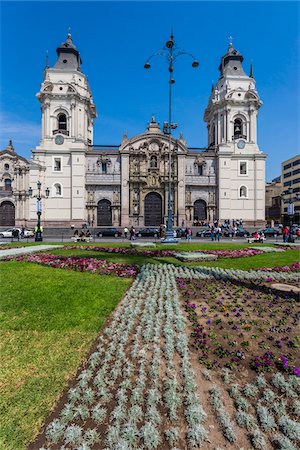 simsearch:700-03814131,k - Cathedral of Lima, Plaza de Armas, Lima, Peru Stock Photo - Rights-Managed, Code: 700-07279141