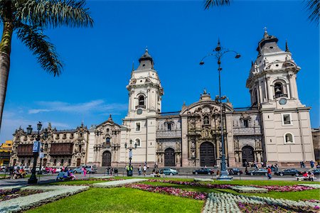 simsearch:700-03814131,k - Cathedral of Lima, Plaza de Armas, Lima, Peru Stock Photo - Rights-Managed, Code: 700-07279143