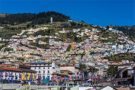 ecuador - Buildings on Hillside, Quito, Ecuador Stock Photo - Rights-Managed, Code: 700-07279266