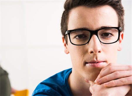 school work - Portrait of Teenager in Office, Mannheim, Baden-Wurttemberg, Germany Photographie de stock - Rights-Managed, Code: 700-07311380