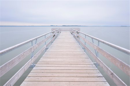 desaturated - Wooden Jetty, Born auf dem Darss, Barther Bodden, Fischland-Darss-Zingst, Mecklenburg-Vorpommern, Germany Stock Photo - Rights-Managed, Code: 700-07487488