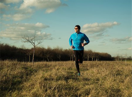 Mature Man Running Outdors, Mannheim, Baden-Wurttemberg, Germany Stock Photo - Rights-Managed, Code: 700-07562397