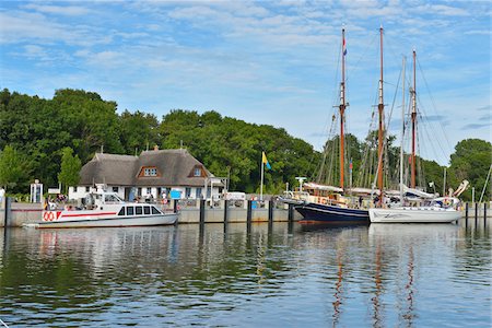 Boats in Harbour, Summer, Kloster, Baltic Island of Hiddensee, Baltic Sea, Western Pomerania, Germany Stock Photo - Rights-Managed, Code: 700-07599839