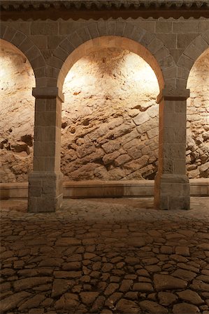 simsearch:855-08420585,k - Arches in Patio de Armas, City Wall, Rampart, Dalt Vila, historic old town, Ibiza, Balearic Islands, Spain, Mediterranean, Europe Stock Photo - Rights-Managed, Code: 700-07691631