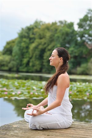 park sign - Mature Woman doing Yoga in Park in Summer, Bavaria, Germany Stock Photo - Rights-Managed, Code: 700-07707651