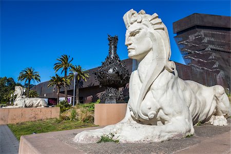 sphinx - Sphinx Sculpture outside de Young Museum, Golden Gate Park, San Francisco, California, USA Stock Photo - Rights-Managed, Code: 700-07735935