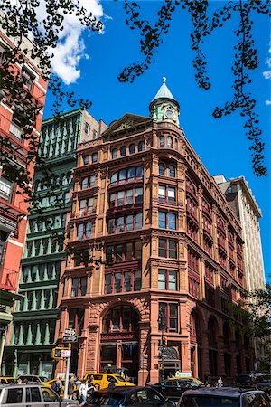 Building on Street Corner, New York City, New York, USA Photographie de stock - Rights-Managed, Code: 700-07745146