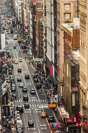 High Angle View of Broadway, New York City, New York, USA Stock Photo - Rights-Managed, Code: 700-07745153