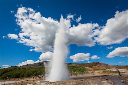 simsearch:700-07745169,k - Great Geysir Erupting, Haukadalur, Iceland Stock Photo - Rights-Managed, Code: 700-07745174