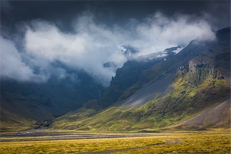 simsearch:700-07745169,k - Scenic view of mist and mounains, Kviamyrarkambur, Iceland Stock Photo - Rights-Managed, Code: 700-07760074