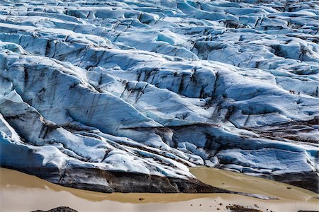 Overview of hikers on the glacier at Svinafellsjokul, Iceland Photographie de stock - Rights-Managed, Code: 700-07760086