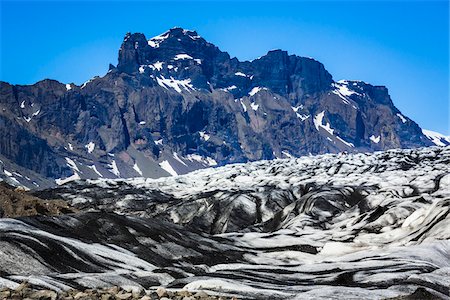 rough terrain - Close-up of glacier with mountains in background, Skaftafellsjokull, Skaftafell National Park, Iceland Stock Photo - Rights-Managed, Code: 700-07760097