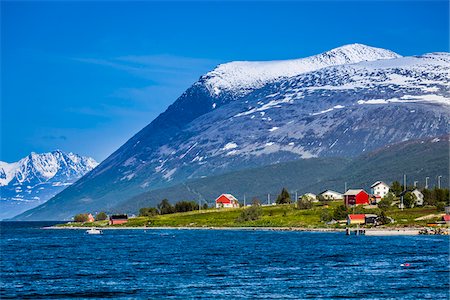 small town snow - Oldervik area near Tromso, Norway Stock Photo - Rights-Managed, Code: 700-07784096