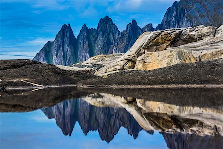 pictures of a rocky shoreline - Devil's Teeth, Tungeneset, Senja Island, Norway Stock Photo - Rights-Managed, Code: 700-07784121