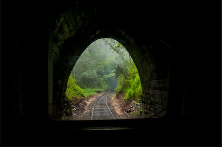 simsearch:700-07784163,k - View from Panorma Train Window of Train Tracks and Tunnel, on Route from Ella to Kandy, Sri Lanka Stock Photo - Rights-Managed, Code: 700-07784165