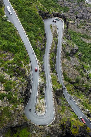 roads in mountains - Hairpin Turn on Trollstigen, More og Romsdal, Norway Stock Photo - Rights-Managed, Code: 700-07784511