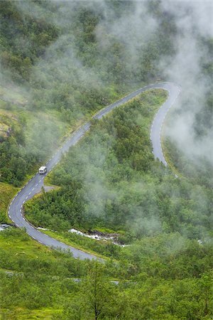 Gaularfjellet National Tourist Route between Balestrand and Moskog, Sogn og Fjordane, Norway Stock Photo - Rights-Managed, Code: 700-07784524