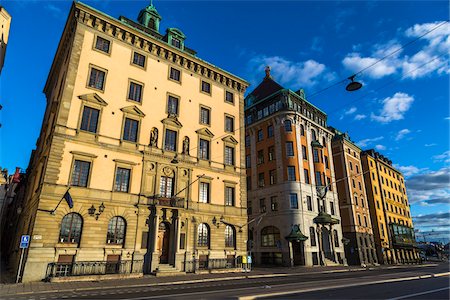 simsearch:700-07783846,k - Sunlight reflected on buildings on city street, Gamla stan (Old Town), Stockholm, Sweden Stock Photo - Rights-Managed, Code: 700-07783772