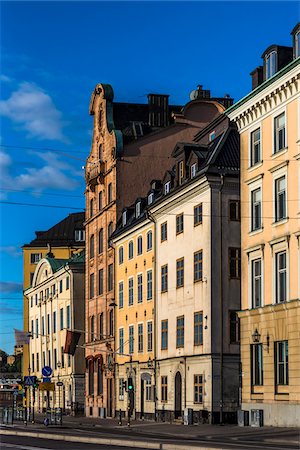 simsearch:700-07783846,k - Sunlight reflected on buildings on city street, Gamla stan (Old Town), Stockholm, Sweden Stock Photo - Rights-Managed, Code: 700-07783773