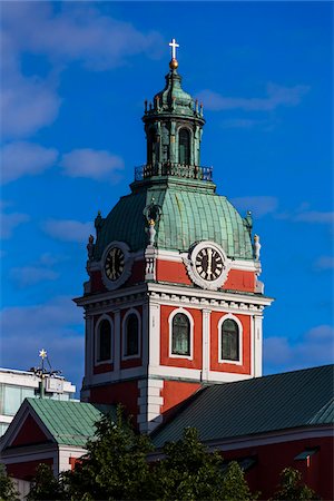 simsearch:700-07783846,k - Close-up of Clock Tower, Saint James's Church, Stockholm, Sweden Stock Photo - Rights-Managed, Code: 700-07783788