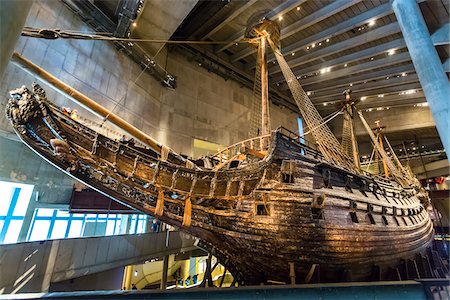 The Vasa warship, Vasa Museum, Stockholm,, Sweden Stock Photo - Rights-Managed, Code: 700-07783833