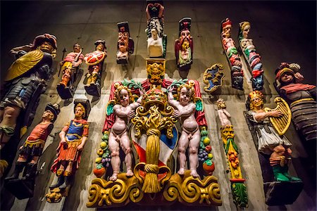 Ship figurheads, Vasa Museum, Stockholm, Sweden Photographie de stock - Rights-Managed, Code: 700-07783840