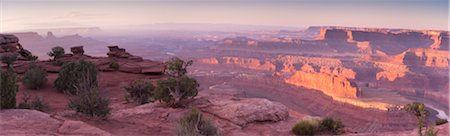 Overview of Canyonlands National Park at sunrise, Utah, USA Stock Photo - Rights-Managed, Code: 700-07802588