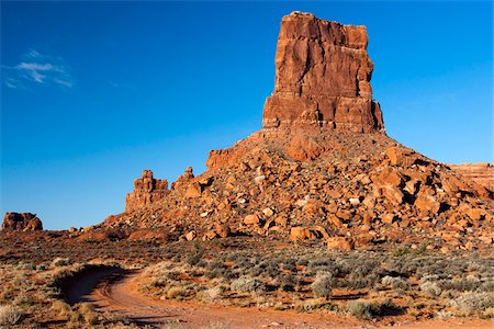 simsearch:700-07802605,k - Butte rock formation, Valley of the Gods, San Juan County, Utah, USA Stock Photo - Rights-Managed, Code: 700-07802608