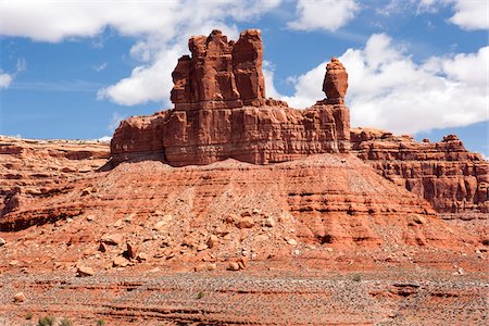 simsearch:400-03948680,k - Butte rock formation, Valley of the Gods, San Juan County, Utah, USA Stock Photo - Rights-Managed, Code: 700-07802609