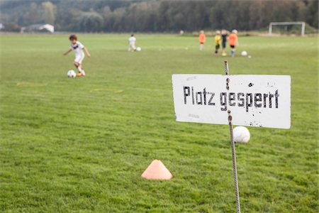 Closed Sign on Football Field Stock Photo - Rights-Managed, Code: 700-07802829