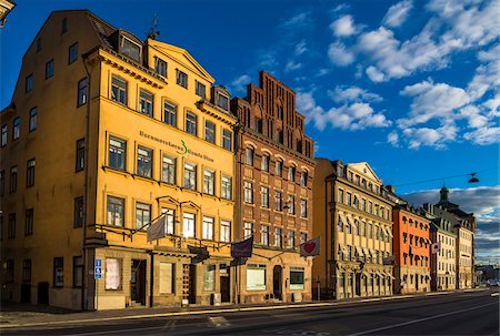 simsearch:700-07849673,k - Sunlight reflected on buildings on city street, Gamla stan (Old Town), Stockholm, Sweden Stock Photo - Rights-Managed, Code: 700-07849668