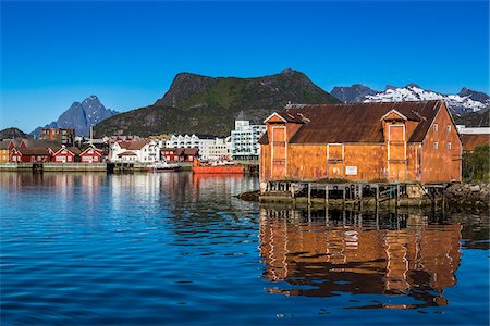 simsearch:841-08244166,k - Scenic view of Svolvaer and harbour, on the island of Austvagoya in the Lofoten Archipelago, Nordland, Northern Norway, Norway Stock Photo - Rights-Managed, Code: 700-07849692