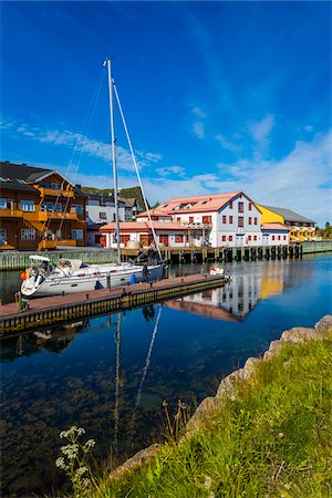 simsearch:649-07520952,k - Scenic view of village and harbour, Kabelvag, Vagan, Austvagoya, Loften, Nordland, Northern Norway, Norway Stock Photo - Rights-Managed, Code: 700-07849693