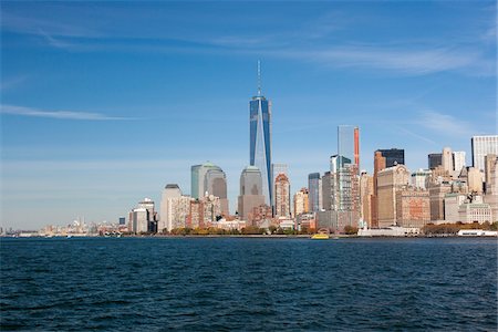 simsearch:700-07529142,k - Skyline of Manhattan with One World Trade Center building, New York City, New York, USA Stock Photo - Rights-Managed, Code: 700-07840770