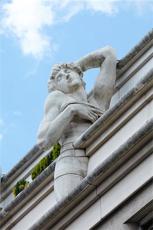 peter reali - Architectural Detail of Sculptures at top of Building, Paris, France Stock Photo - Rights-Managed, Code: 700-08059872