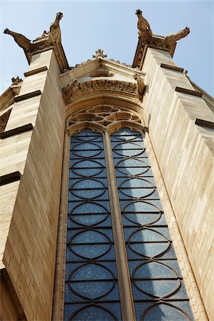 simsearch:700-03295333,k - Looking up at Gargoyles of Sainte-Chapelle, Ile de la Cite, Paris, France Stock Photo - Rights-Managed, Code: 700-08059890