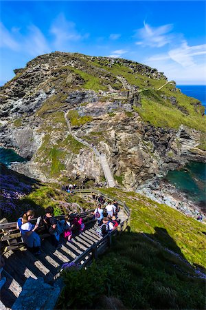 simsearch:600-05803652,k - Remains of Tintagel Castle, Tintagel, Cornwall, England, United Kingdom Stock Photo - Rights-Managed, Code: 700-08122238