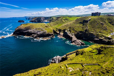 Remains of Tintagel Castle, Tintagel, Cornwall, England, United Kingdom Stock Photo - Rights-Managed, Code: 700-08122244