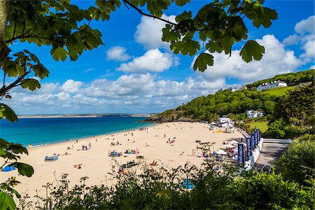 places of united kingdom - Porthminster Beach, St Ives, Cornwall, England, United Kingdom Stock Photo - Rights-Managed, Code: 700-08122256