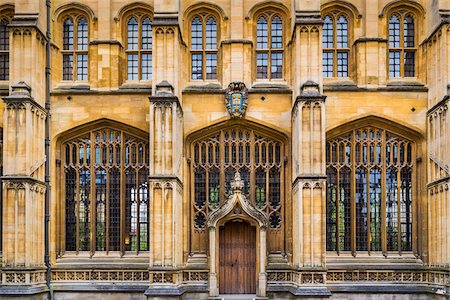 elegant windows and doors - Oxford University, Oxford, Oxfordshire, England, United Kingdom Stock Photo - Rights-Managed, Code: 700-08145848