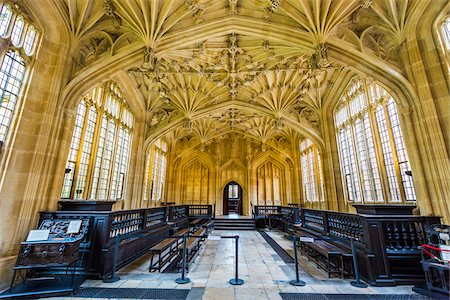 south east england - Interior of the Bodleian Library, Oxford University, Oxford, Oxfordshire, England, United Kingdom Stock Photo - Rights-Managed, Code: 700-08145852