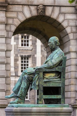 framed art - William Lecky Statue, Trinity College, Dublin, Leinster, Ireland Stock Photo - Rights-Managed, Code: 700-08146300