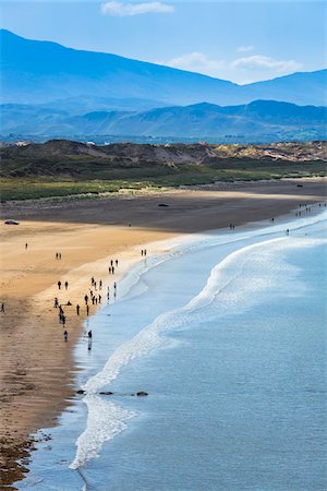 people walking in the distance - The Inch Strand beach, Dingle, County Kerry, Ireland Stock Photo - Rights-Managed, Code: 700-08146432