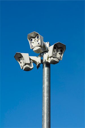Surveillance Cameras, Okertalsperre, Altenau, Harz, Lower Saxony, Germany Stock Photo - Rights-Managed, Code: 700-08386241