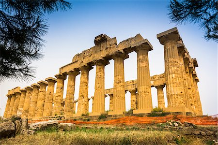 simsearch:700-08702035,k - Temple of Hera at Selinunte an Ancient Greek City and Archaeological Site in Sicily, Italy Stock Photo - Rights-Managed, Code: 700-08701986
