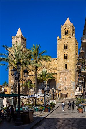 simsearch:700-03644867,k - Cefalu Cathedral in Cefalu, Sicily, Italy Stock Photo - Rights-Managed, Code: 700-08713429