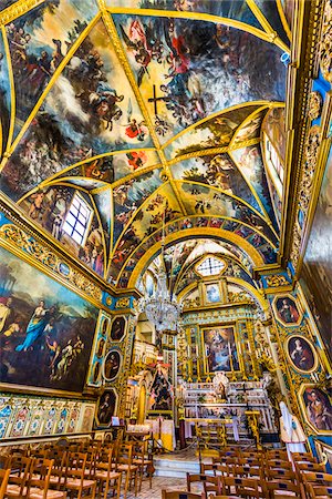 scrollwork - Orante interior of the Church of Santa Maria della Purita in Gallipoli in Puglia, Italy Stock Photo - Rights-Managed, Code: 700-08739629