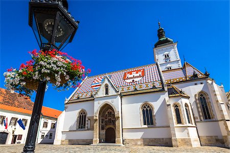 simsearch:600-08212915,k - St Mark's Church in Trg Svetog Marka in Gornji Grad Upper Town, Zagreb, Croatia Stock Photo - Rights-Managed, Code: 700-08765275